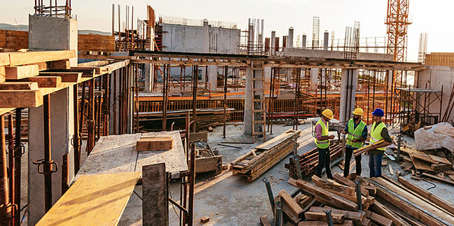 Construction Site and workers